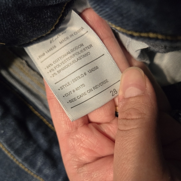 Kancan Blue Skinny Jeans with Vintage Distressed Look - Picture 4 of 6